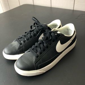 Black Leather Nike Blazers